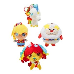 Rainbow Brite 40th Anniversary Plush 4" Keychain Bag Charm Complete Set of 4